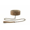 Ouch! Verstelbare Leren Halsband met ketting - Bruin