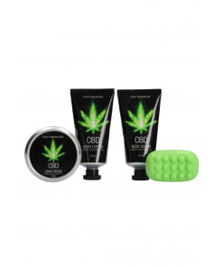 CBD - Bad en douche - Geschenkset - Groene thee-hennepolie