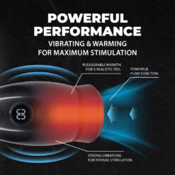 Virtuo - Zuig- en Vibratie Masturbator Pomp met Telefoonbevestiging - Gun Metal