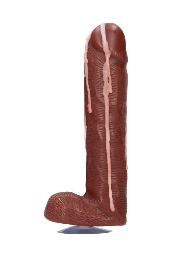 Penis zeep met ballen en met cum bedekt - Bruin