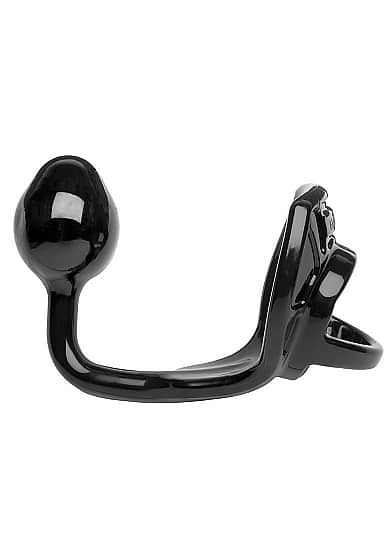 Perfect Fit - Penisring met Anaalplug - Zwart - Armour Tug