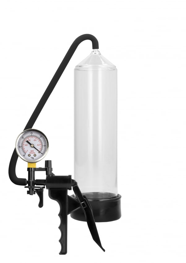 Pumped - Elite Penispomp met Drukmeter - Transparant