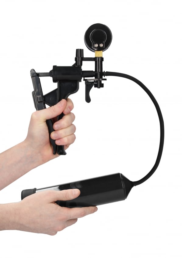 Pumped - Elite Penispomp met Drukmeter - Zwart