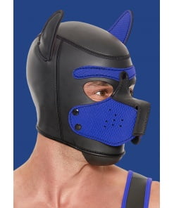 Puppy Play Neopreen Masker - Blauw