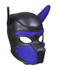 Puppy Play Neopreen Masker - Blauw