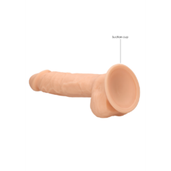 Siliconen Dildo met Ballen - 9 / 23 cm