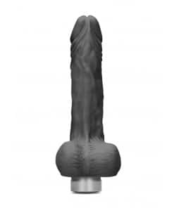 Realrock Vibrator -17 cm Vibrating Dildo met ballen - Zwart