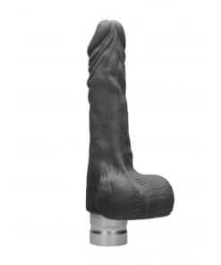 Realrock Vibrator -17 cm Vibrating Dildo met ballen - Zwart