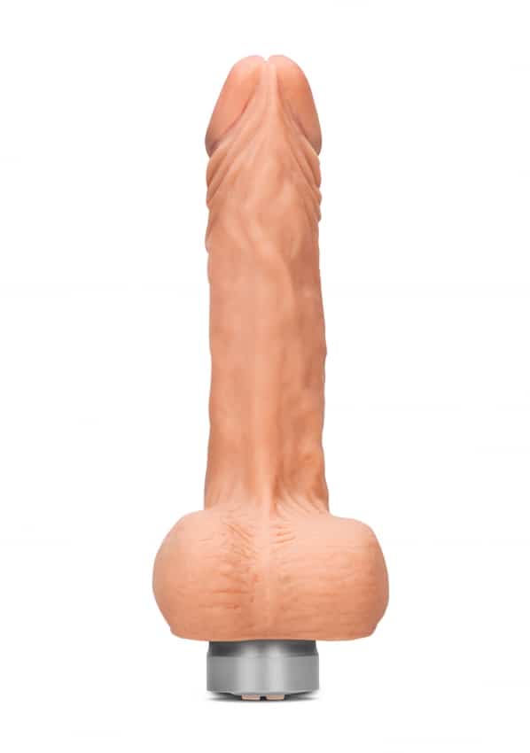 Realrock Vibrator -17 cm Vibrating Dildo met ballen – Huidskleur