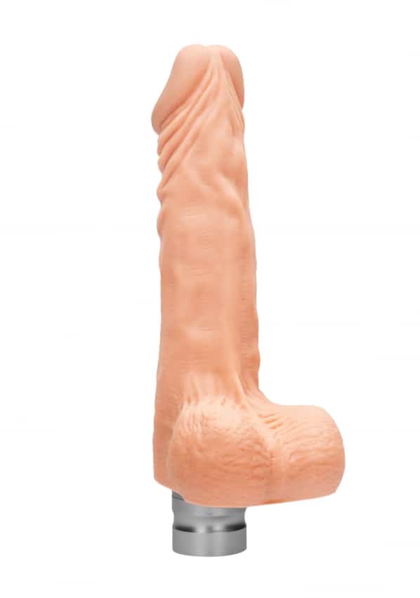 Realrock Vibrator – 20 cm Vibrating Dildo met ballen – Huidskleur