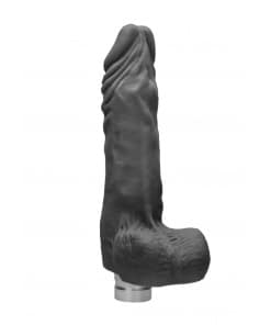 Realrock Vibrator – 23 cm Vibrating Dildo met ballen – Zwart