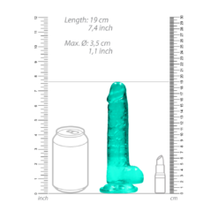 Realistische Dildo met Ballen - 7 / 17 cm