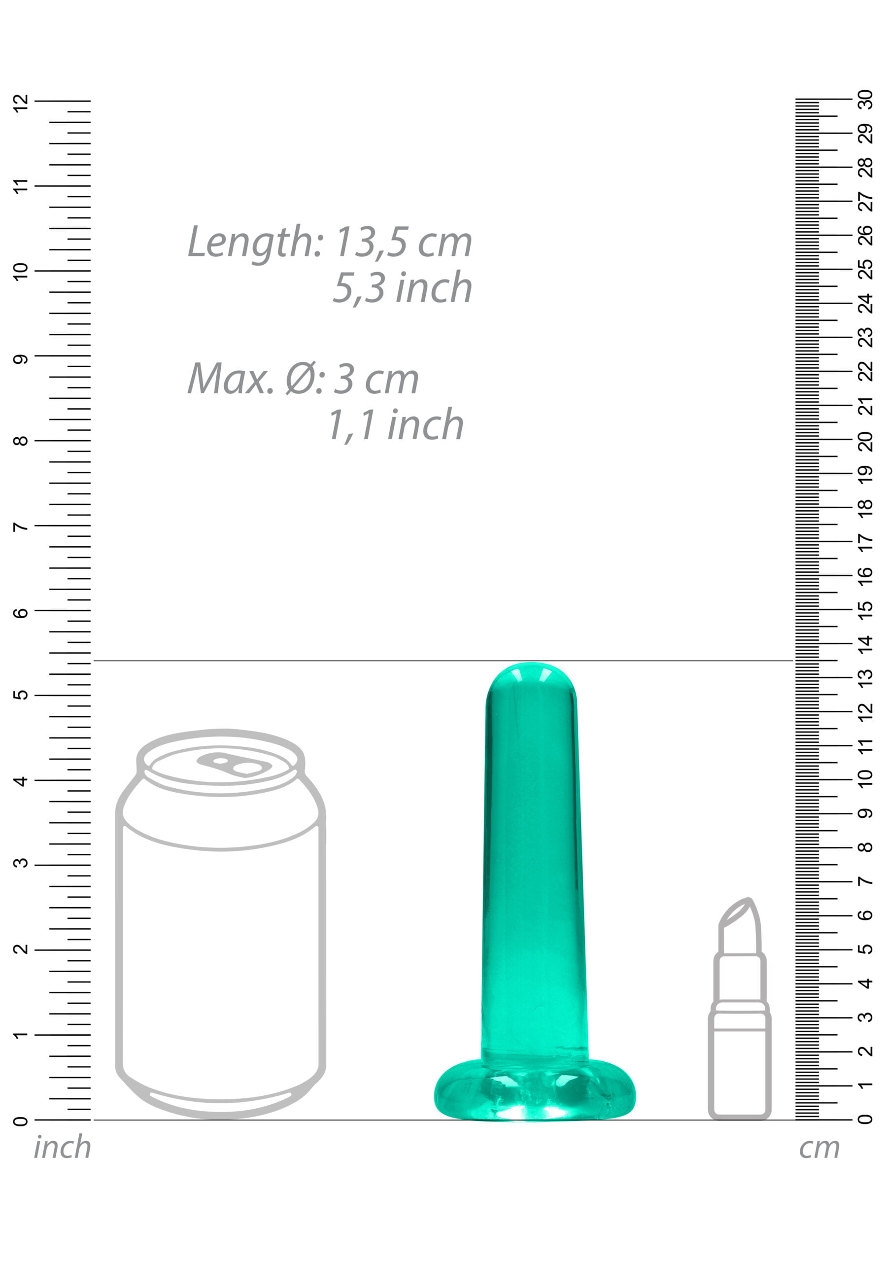 Niet realistische dildo turquoise Realrock