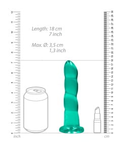 Niet realistische dildo realrock turquoise