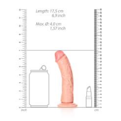 Gebogen Realistische Dildo met Zuigcup - 6 / 15,5 cm