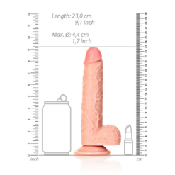 Rechtdoor Realistische Dildo met Ballen en Zuignap - 8 / 20,5 cm