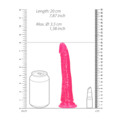 Slim Realistisch Dildo met Zuignap - Glow in the Dark - 7'' / 18 cm