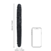 Slim Double Ended Dong 14 / 35,6 cm - Zwart