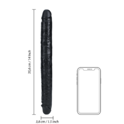 Slim Double Ended Dong 14 / 35,6 cm - Zwart