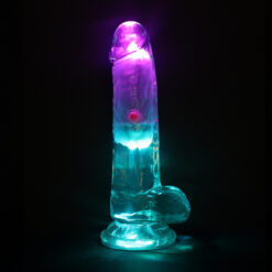 LED Vibrerende Rechte Penis met Ballen - 6 / 15 cm - Transparant