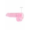 Real Rock - Realistische Dildo met Ballen 17 cm - Roze