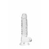 Real Rock - Realistische Dildo met Ballen 19 cm - Transparant