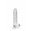 Real Rock - Realistische Dildo met Ballen 19 cm - Transparant