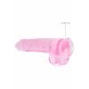 Real Rock - Realistische Dildo met Ballen 25 cm - Roze