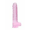 Real Rock - Realistische Dildo met Ballen 25 cm - Roze