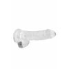 Real Rock - Realistische Dildo met Ballen 17 cm - Transparant