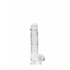 Real Rock - Realistische Dildo met Ballen 17 cm - Transparant