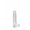 Real Rock - Realistische Dildo met Ballen 17 cm - Transparant