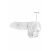 Real Rock - Realistische Dildo met Ballen 17 cm - Transparant