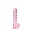 Real Rock - Realistische Dildo met Ballen 19 cm - Roze