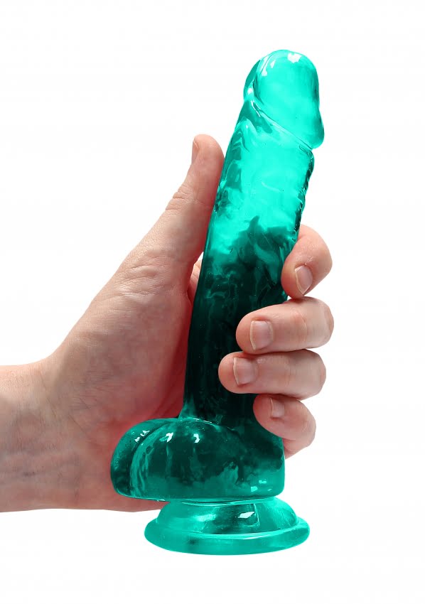 Realistische Dildo met Ballen 19 cm - Turquoise
