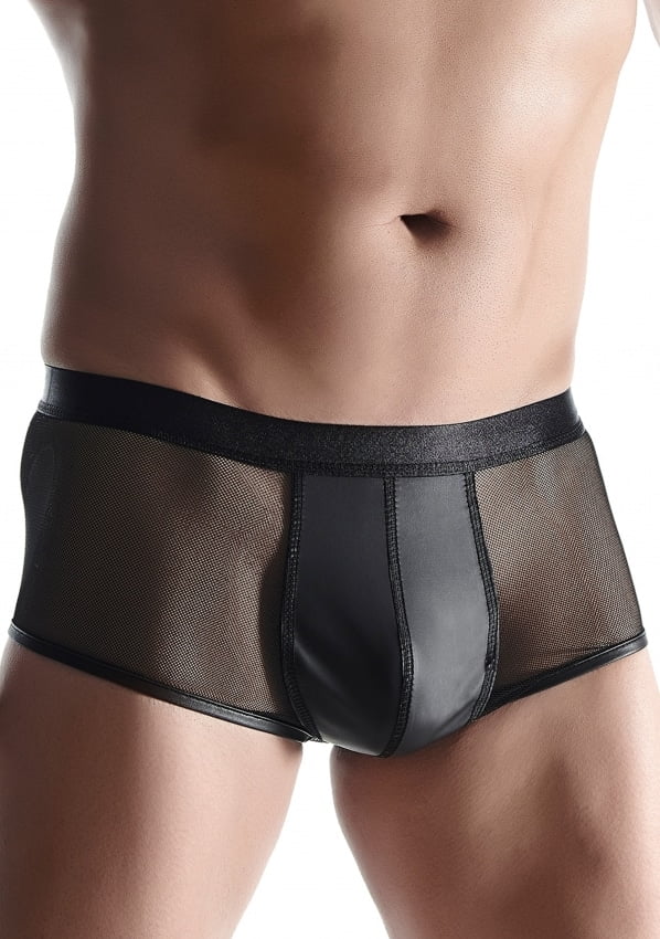 Regnes Fetish Planet – Wetlook & mesh Heren short - Zwart
