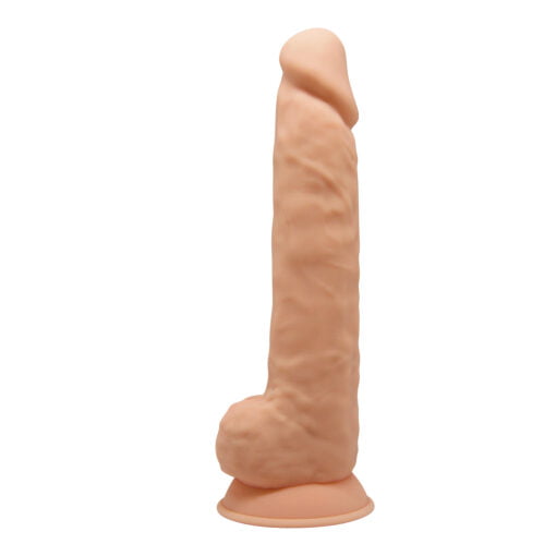 SILEXD - Dual Density siliconen Huidskleur dildo met balzak - 26.6 cm
