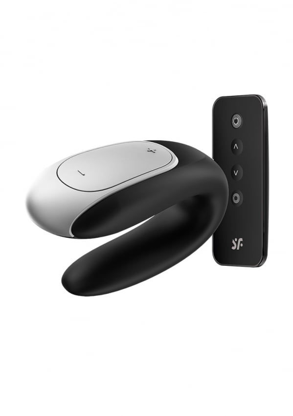 Satisfyer - Double Fun Partner Vibrator - Zwart