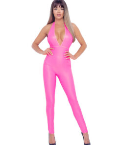 Sexy fel roze Jumpsuit