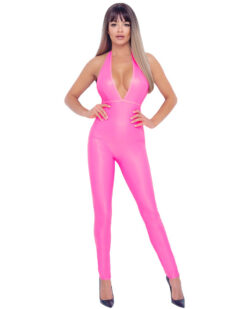Sexy fel roze Jumpsuit