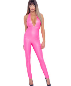 Sexy fel roze Jumpsuit