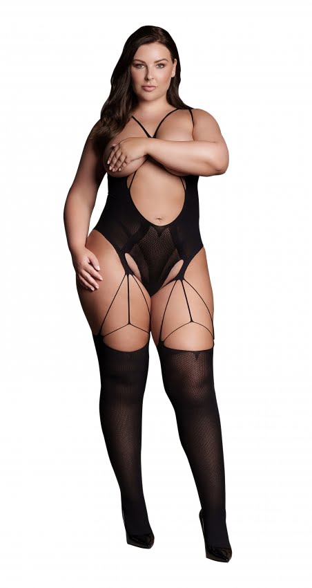 Spannende Bodystocking met Open Cups