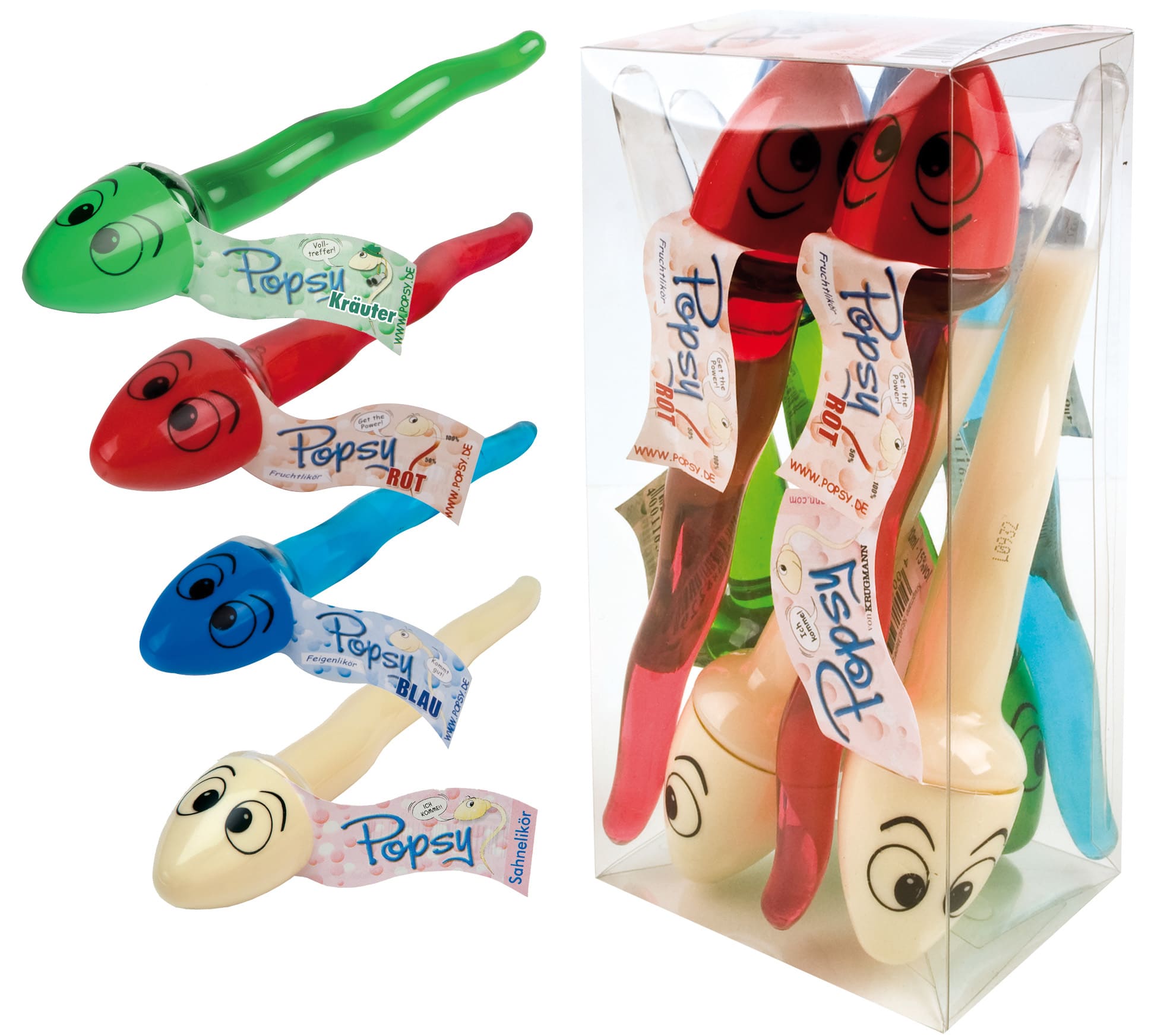 Spermacel gevuld met drank - 8 stuks