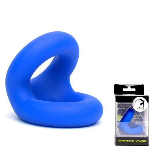 Sport Fucker - Silicone Rugby Cockring - Blauw