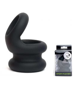 Sport Fucker - Silicone Switch Hitter Cockring - Zwart