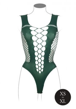 Teddy met V hals - Midnight Green