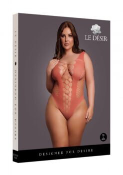 Teddy met V hals - Sunset Glow Plus Size