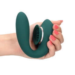 Twitch 3 - Vibrerende en zuigende Vibrator - Groen