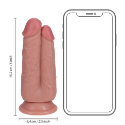 Two in One Dildo - Huidskleur