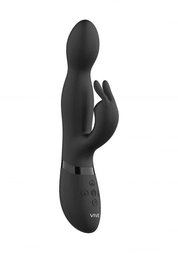 Vive - Roterende Rabbit Niva vibrator - Zwart